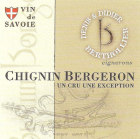 Domaine la Combe des Grand Vignes Savoie Chignin Bergeron Un Cru Une Exception 2013 Front Label