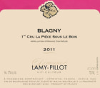 Domaine Lamy Pillot Blagny La Piece Sous le Bois Premier Cru 2011 Front Label