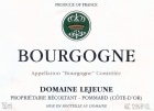 Domaine Lejeune Bourgogne Chardonnay 2011 Front Label