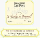 Domaine Les Pins St Nicolas de Bourgueil 2011 Front Label