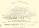 Domaine Maurice Charleux & Fils Santenay Clos Rousseau Premier Cru 2003 Front Label
