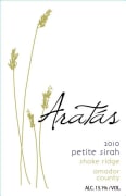 Aratas Wine Petite Sirah 2010 Front Label