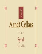 Arndt Cellars Syrah 2012 Front Label