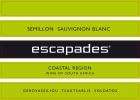 Escapade Winery Semillon Sauvignon Blanc 2012 Front Label