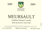 Francois D'Allaines Meursault 2009 Front Label