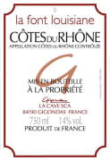 Gigondas La Cave Cotes du Rhone La Font Louisiane 2013 Front Label