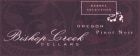 Bishop Creek Cellars Barrel Selection Pinot Noir 2002 Front Label