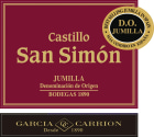 J. Garcia Carrion Castillo San Simon Tinto 2016 Front Label