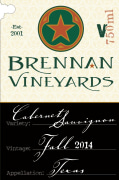 Brennan Vineyards Cabernet Sauvignon 2014 Front Label