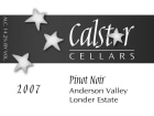 Calstar Cellars Londer Estate Pinot Noir 2007 Front Label