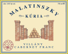 Malatinszky Kuria Szuretlen Cabernet Franc 2003 Front Label