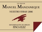 Bodega Manuel Manzaneque Nuestro Syrah 2006 Front Label