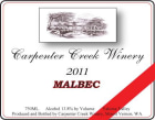 Carpenter Creek Winery Carpenter Creek Malbec 2011 Front Label