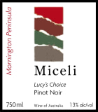 Miceli Lucy's Choice Pinot Noir 2007 Front Label