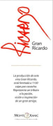 MonteXanic Winery Gran Ricardo 2012 Front Label