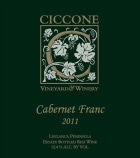 Ciccone Vineyard & Winery Cabernet Franc 2011 Front Label