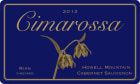 Cimarossa Vineyards Rian Vineyard Cabernet Sauvignon 2012 Front Label