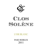 Clos Solene L Or Blanc 2011 Front Label