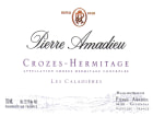 Pierre Amadieu Crozes-Hermitage Les Caladieres 2012 Front Label