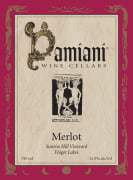 Damiani Wine Cellars Sunrise Hill Vineyard Merlot 2012 Front Label