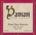Damiani Wine Cellars Davis Vineyard Reserve Pinot Noir 2012 Front Label