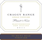 Craggy Range Winery Te Muna Road Vineyard Pinot Noir 2011 Front Label