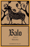 Balo Anderson Valley Riesling 2013 Front Label