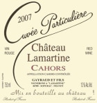 Chateau Lamartine Cahors Cuvee Particuliere 2007 Front Label