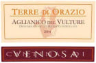 Cantina di Venosa Aglianico del Vulture Terre di Orazio 2004 Front Label