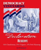 Democracy Vineyards Declaration Reserve 2012 Front Label