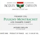 Domaine Jacques Carillon Puligny-Montrachet Les Champ Canet Premier Cru 2013 Front Label