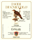 Castellare I Sodi di San Niccolo 2007 Front Label