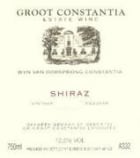 Groot Constantia Shiraz 1999 Front Label