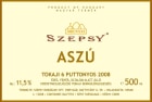 Szepsy Aszu 6 Puttonyos 2008 Front Label