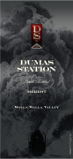 Dumas Station Wines Estate Merlot 2008 Front Label