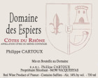 Dom. des Espiers Cotes du Rhone 2011 Front Label