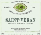 Vignobles Denis Barraud Saint-Veran Domaine des Nembrets 2007 Front Label