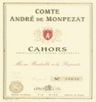 Vinovalie Cahors Les Cotes d'Olt Comte Andre de Monpezat 2007 Front Label