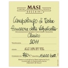 Masi Campolongo di Torbe Amarone 2011 Front Label