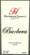 Hickman Family Vineyards Barbera 2009 Front Label