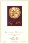 Argiolas Korem 1998 Front Label