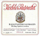 Koehler-Ruprecht Kallstadter Saumagen Spatlese Trocken Riesling 2012 Front Label