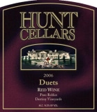 Hunt Cellars Destiny Vineyards Duets Red 2006 Front Label