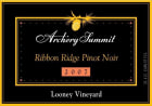 Archery Summit Looney Vineyard Pinot Noir 2007 Front Label