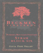 Beckmen Purisima Mountain Block 6 Syrah 2007 Front Label