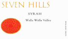 Seven Hills Winery Walla Walla Valley Syrah 2007 Front Label