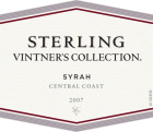 Sterling Vintner's Collection Shiraz 2007 Front Label