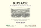 Rusack Catalina Island Pinot Noir 2009 Front Label