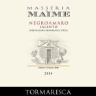 Tormaresca Salento Masseria Maime Negroamaro 2004 Front Label