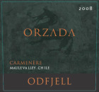Odfjell Orzada Carmenere 2008 Front Label